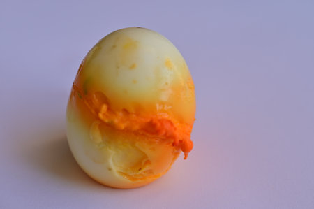 broken egg with close up