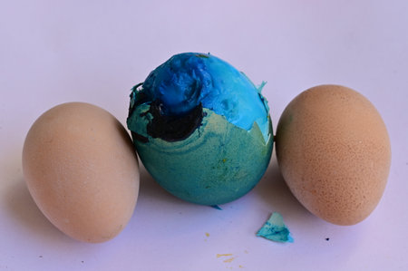 egg very nice colored ornament for the EASTERの写真素材