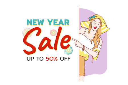 Sale story template, price drop, welcome happy new year ready for social media. Vector illustration for flyers, banners, invitationsのイラスト素材