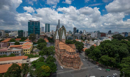 Notre-Dame Cathedral Basilica of Saigon, officially Cathedral Basilica of Our Lady of the Immaculate Conception is a cathedral located in the city of Ho Chi Minh City, Vietnam.の写真素材