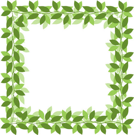 A border of leavesのイラスト素材