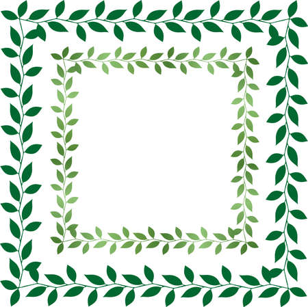 A border of leavesのイラスト素材