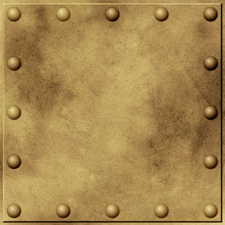 A Grunge Metal Background with Rivetsの写真素材