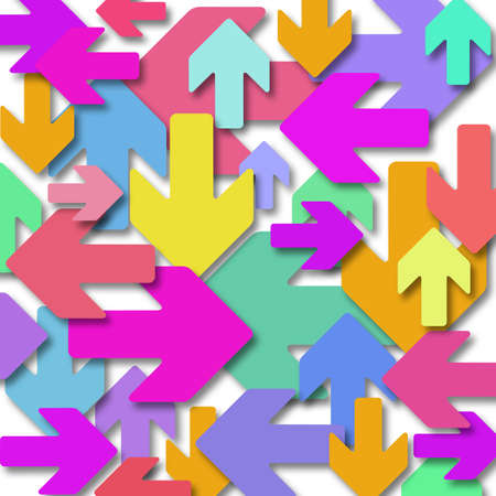 Lots of Random Pointing Arrowsの写真素材