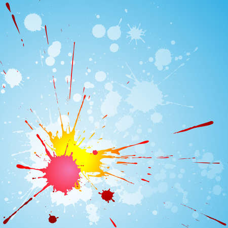 A Grunge Background with Paint Splatのイラスト素材