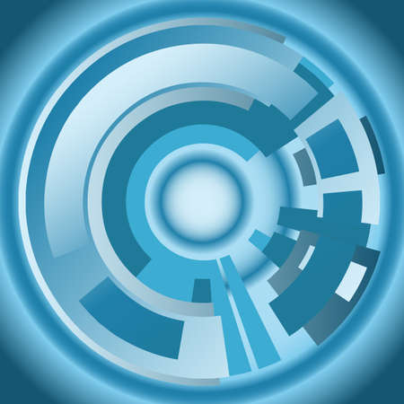  A Blue Abstract Background with Circles and Gradientsのイラスト素材