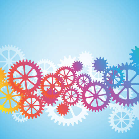 A Mechanical Background with Gears and Cogsのイラスト素材