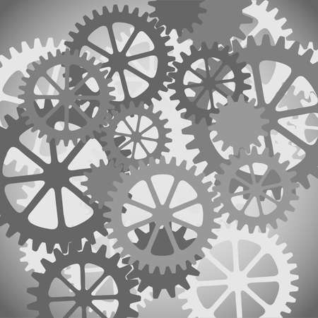 A Mechanical Background with Gears and Cogsのイラスト素材