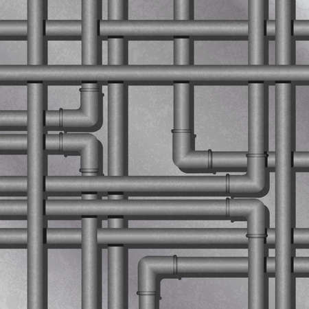 A Metal Steam Pipe, Tube Backgroundのイラスト素材