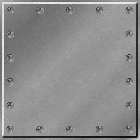 A Metal Background with Border of Screwsのイラスト素材