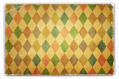 An Antique, Vintage, Grunge, Card, Paper Background with Rhombus Patternの写真素材