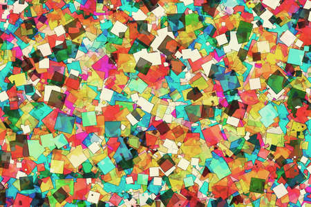 A Colorful Abstract Background with Scattered Squares