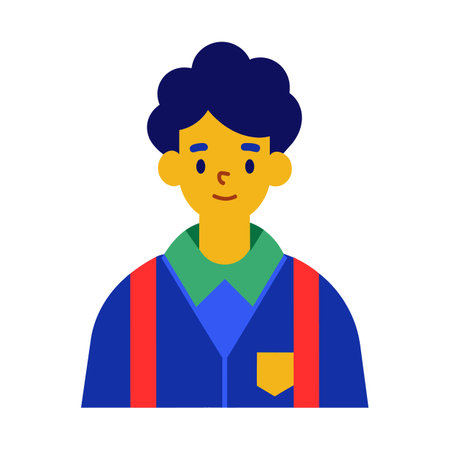 Vector illustration of a man in a flat style. Male character.