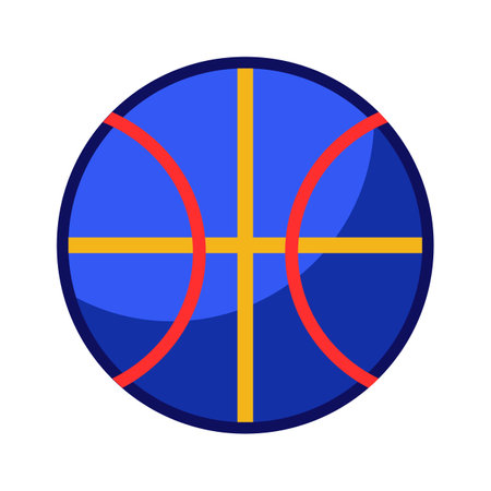 Basketball ball icon. Flat illustration of basketball ball icon for web designのイラスト素材