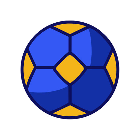 Soccer ball icon. Vector illustration in flat style. Isolated on white background.のイラスト素材