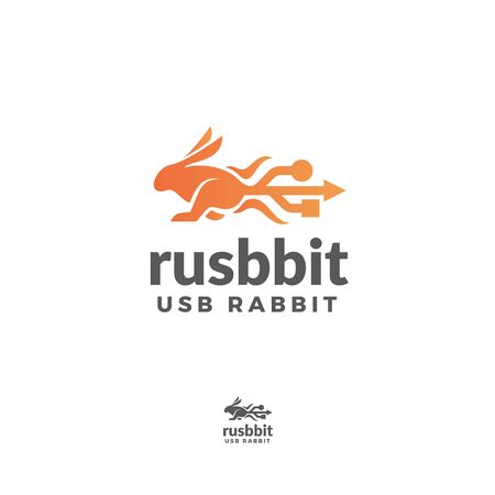 Rabbit data logo vectorのイラスト素材