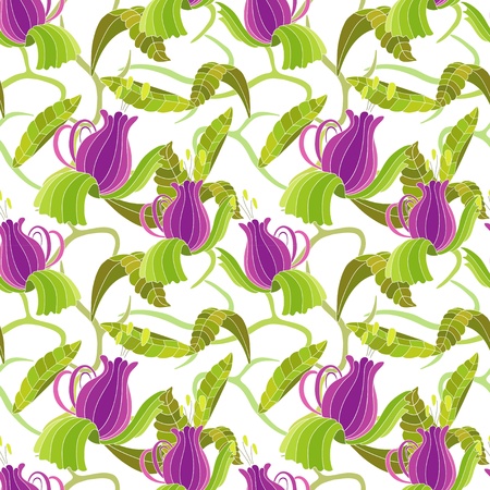 Lilac flowers on the white  backgroundのイラスト素材
