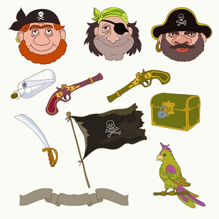 Three piratesのイラスト素材