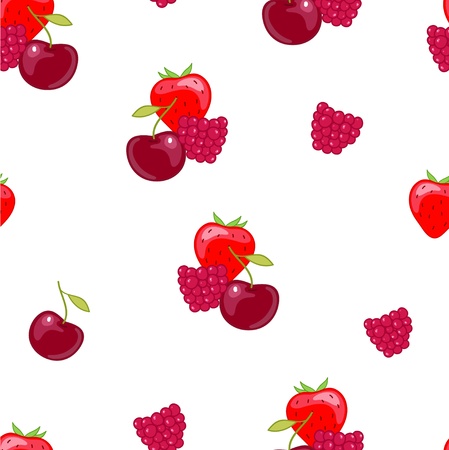 Red  berry on the white backgroundのイラスト素材