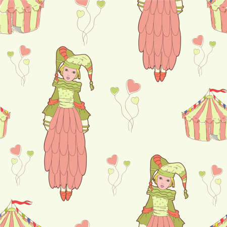 Pattern with circus tentのイラスト素材