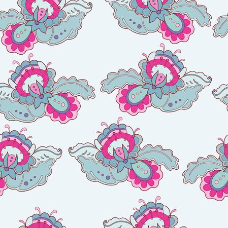 Bright blue patternのイラスト素材