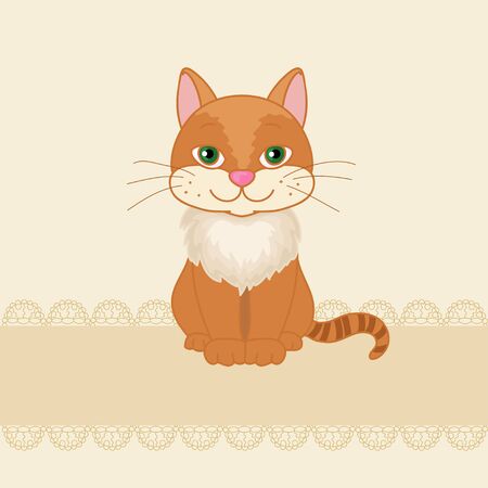 Red kittenのイラスト素材