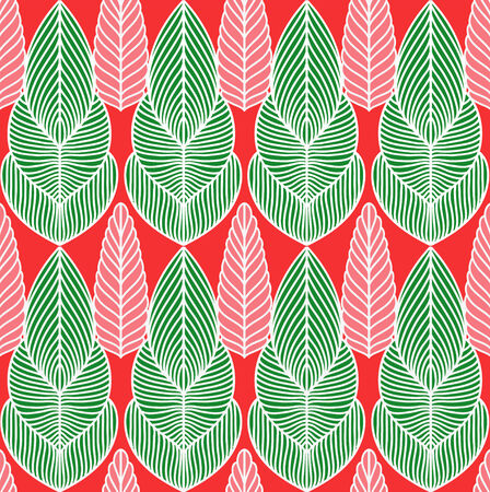 Winter wood on the red  backgroundのイラスト素材