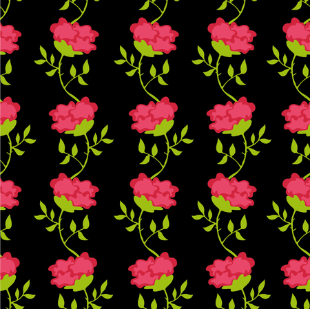 Black  background and red rosesのイラスト素材