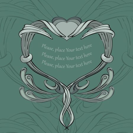 Green vintage frameのイラスト素材