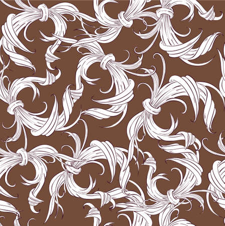 Tendril on the brown  backgroundのイラスト素材