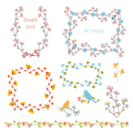 Decorative sweet framesのイラスト素材