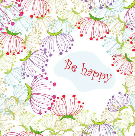 Bright field flower on the white  backgroundのイラスト素材