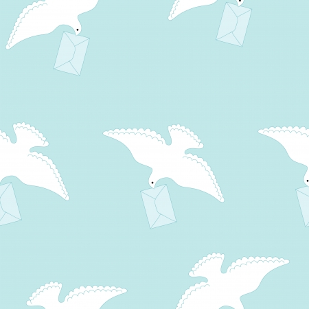White dove and letterのイラスト素材
