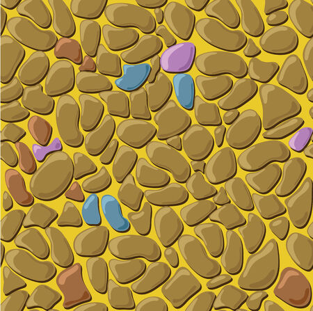 Brown seamless with stonesのイラスト素材