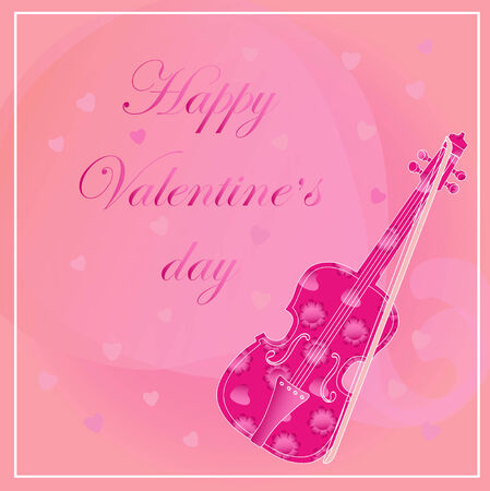 Card with violinのイラスト素材