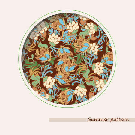 Floral background for summer cardのイラスト素材