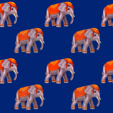 Elephant on seamlessの写真素材