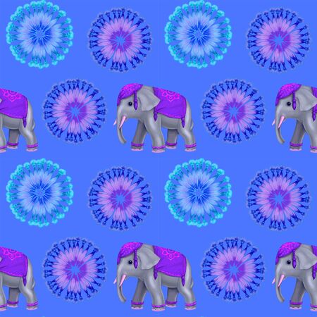 Bright seamless with  elephant for circusの写真素材