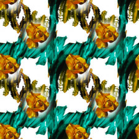 Yellow rose and abstract patternの写真素材