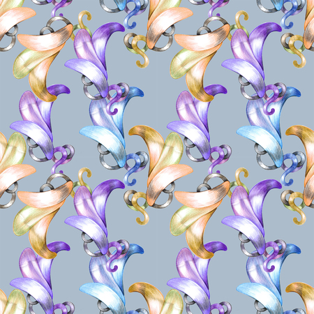 Fantasy pattern for summer textileの写真素材