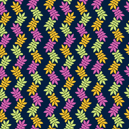 Autumn pattern with color leavesのイラスト素材