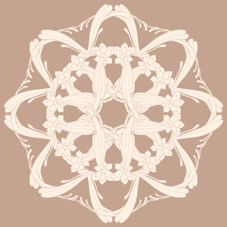 Pattern for pillow, monochrome floral styleのイラスト素材