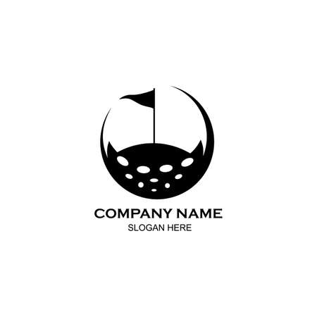 Golf Sport Logo Design Template, Gold Club logoのイラスト素材