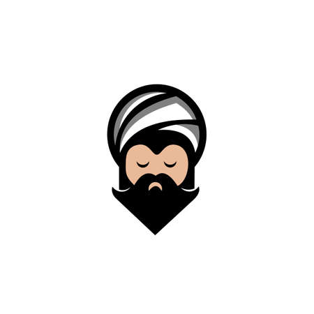 Indian culture concept represented men head icon, Vector illustration on white backgroundのイラスト素材