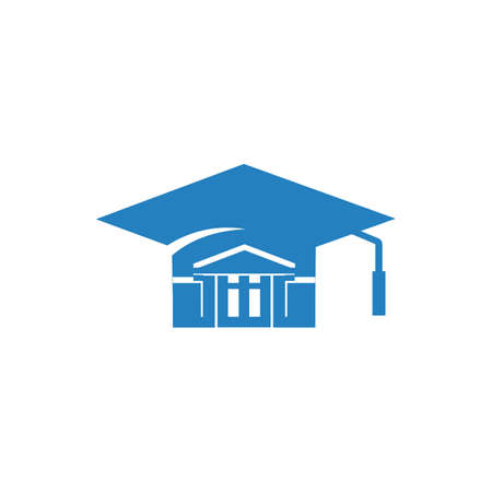 Education Logo, graduation cap education vector icon, University logo template designのイラスト素材