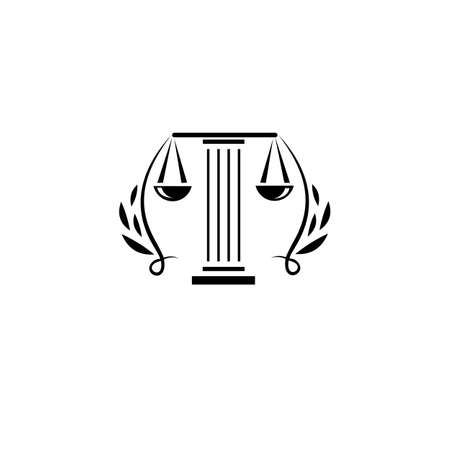 justice law logo design template. attorney at law logo, simple logo, logo for business,のイラスト素材