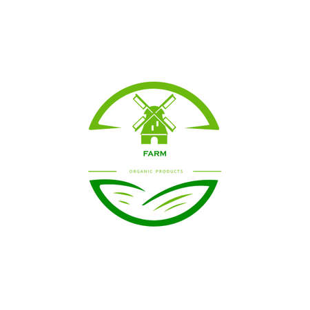 Farm House concept logo, Isolated on white background.のイラスト素材