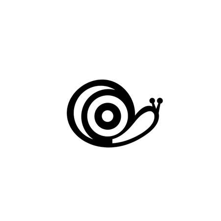 Snail icon isolated on white background. odern snail with gradient color, simple snail .のイラスト素材