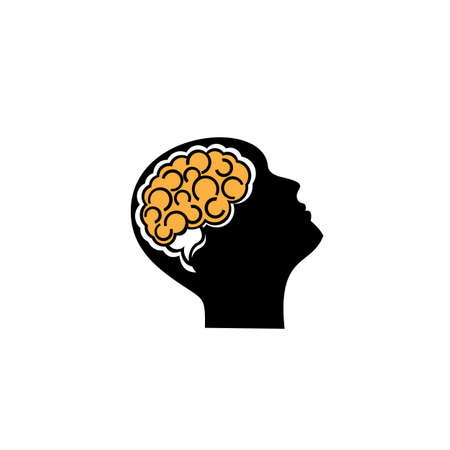 Brain activity concept.Creative idea, mind, nonstandard thinking logo.のイラスト素材