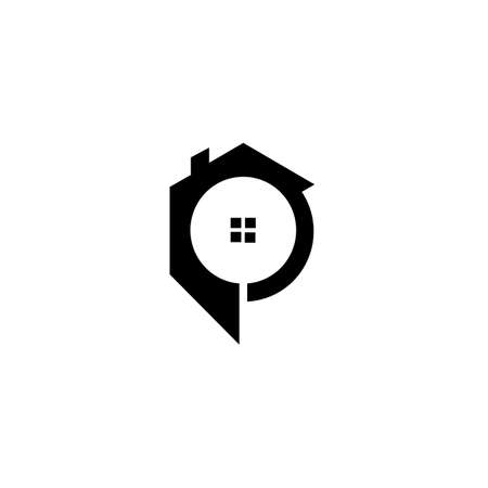 Real estate icon. Creative abstract real estate icon logo and business card template.のイラスト素材